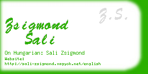 zsigmond sali business card